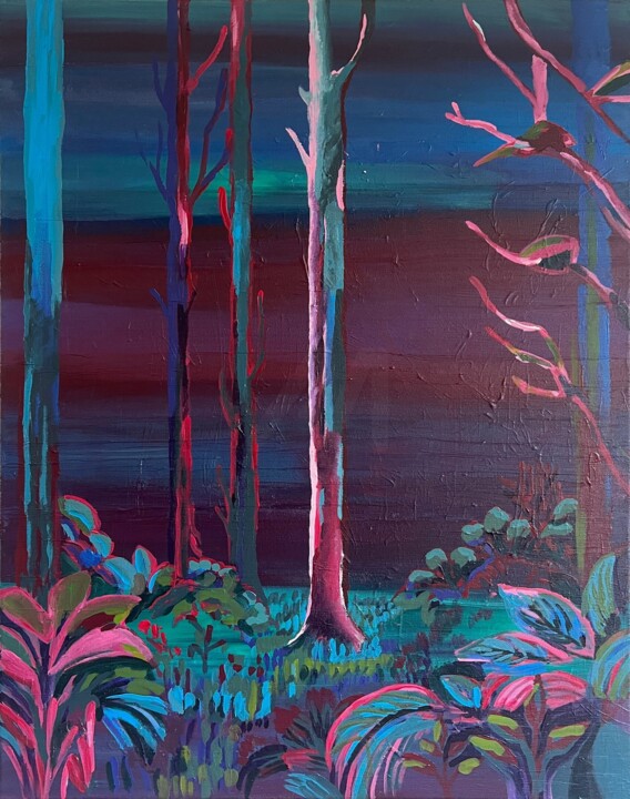 绘画 标题为“Nightfall clearing” 由Francisca Rosner, 原创艺术品, 丙烯