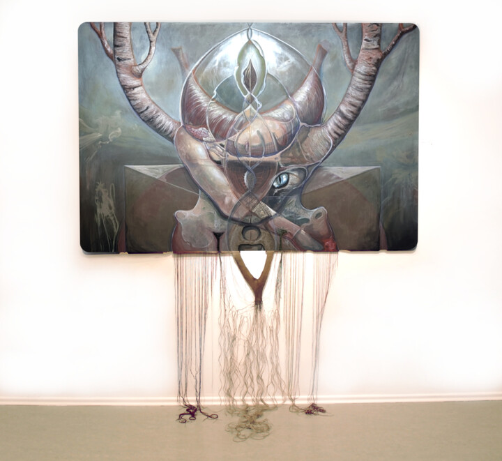 Картина под названием "Allmende" - Stefani Ruprecht, Подлинное произведение искусства, Акрил Установлен на Другая жесткая па…