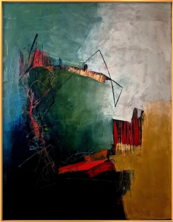 "MIMICRY V" başlıklı Tablo Sonja Brzak tarafından, Orijinal sanat, Petrol Ahşap Sedye çerçevesi üzerine monte edilmiş