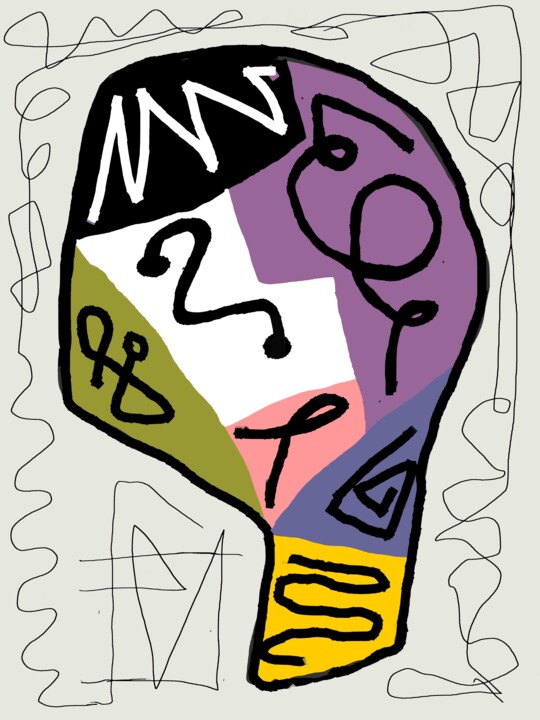 Grafika cyfrowa / sztuka generowana cyfrowo zatytułowany „VH43” autorstwa Franck Vidal, Oryginalna praca, Malarstwo cyfrowe