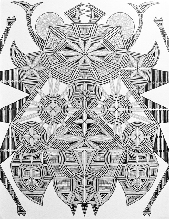 Zeichnungen mit dem Titel "phw-275" von Philippe Wittner, Original-Kunstwerk, Tinte