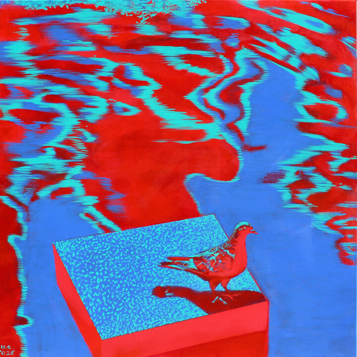 Malarstwo zatytułowany „City Citizen” autorstwa Małgorzta Łodygowska, Oryginalna praca, Akryl Zamontowany na Drewniana rama…