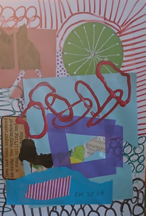 印花与版画 标题为“De rode draad” 由Ronnie Kolner, 原创艺术品, 数字打印