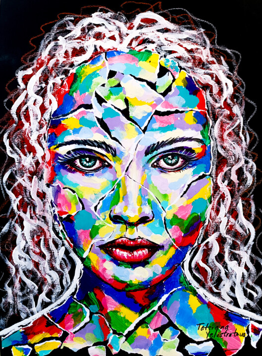 Painting titled "The Shape of Resili…" by Tatsiana Yelistratava, Original Artwork, Acrylic