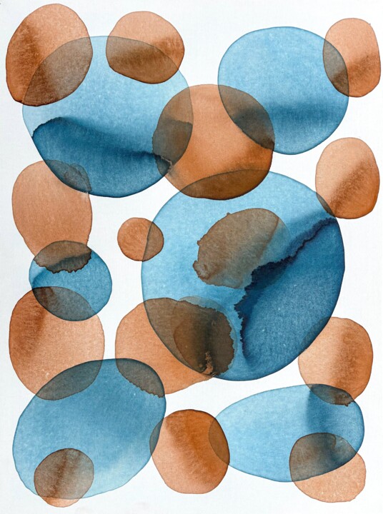 Malarstwo zatytułowany „Space bubble” autorstwa Sumit Ratta, Oryginalna praca, Akryl Zamontowany na Drewniana rama noszy