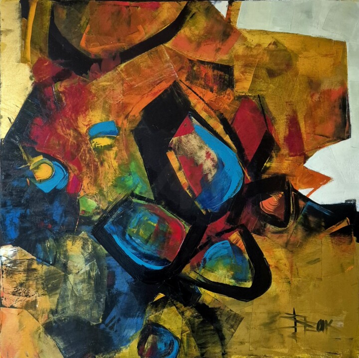 "PINBALL V" başlıklı Tablo Sonja Brzak tarafından, Orijinal sanat, Akrilik Ahşap Sedye çerçevesi üzerine monte edilmiş