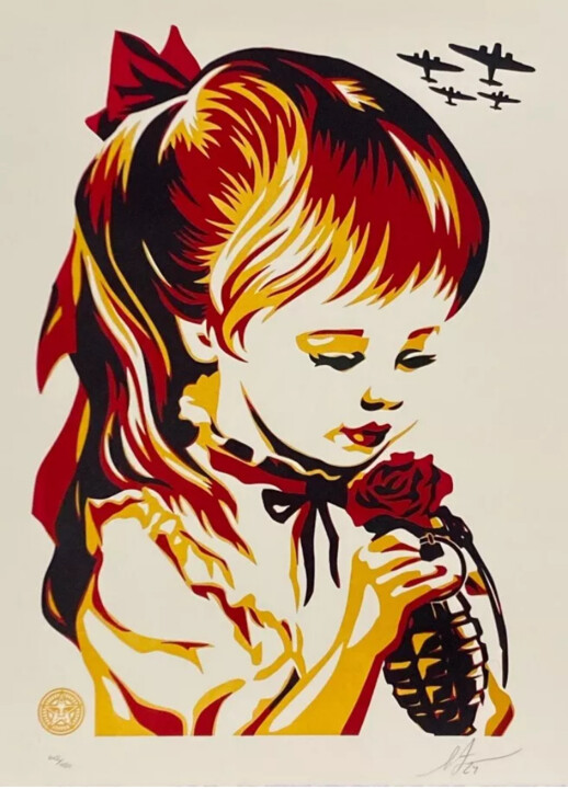 Printmaking titled "War by Numbers" by Shepard Fairey (Obey), Original Artwork, Screenprinting