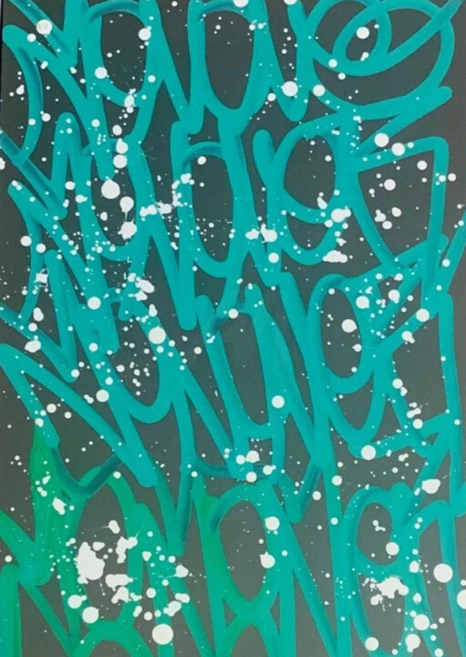 Peinture intitulée "Jonrock" par Jonone, Œuvre d'art originale, Acrylique Monté sur Aluminium