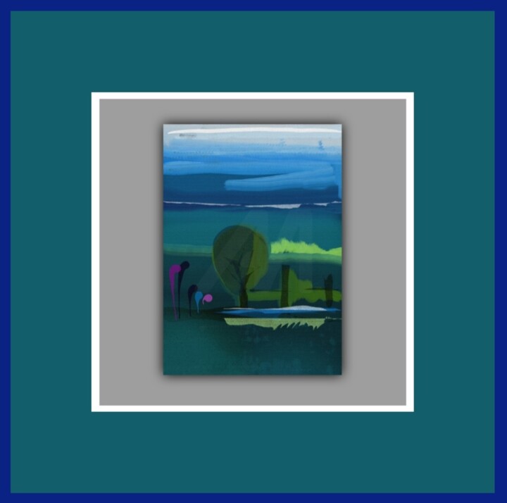 Grafika cyfrowa / sztuka generowana cyfrowo zatytułowany „Tout là-bas...” autorstwa Jacky Patin, Oryginalna praca, Malarstwo…