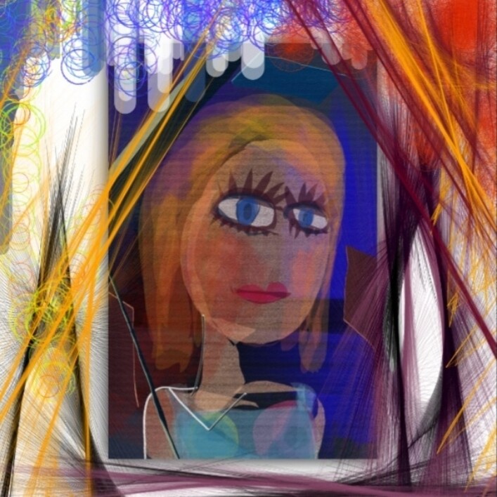 Grafika cyfrowa / sztuka generowana cyfrowo zatytułowany „Eveline...” autorstwa Jacky Patin, Oryginalna praca, Malarstwo cyf…