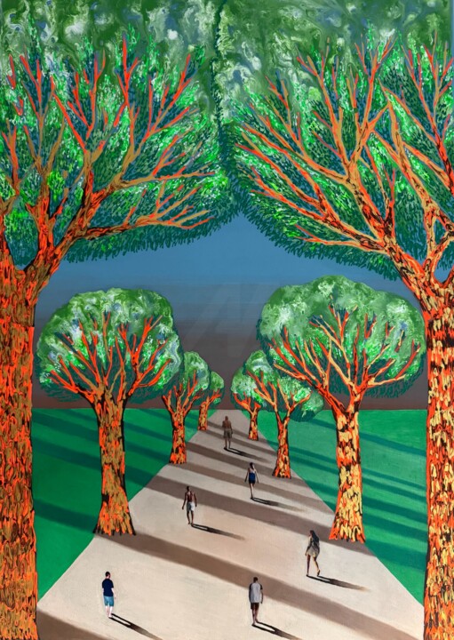 Pintura intitulada "Frassanito n.4" por Stefano Pallara, Obras de arte originais, Acrílico