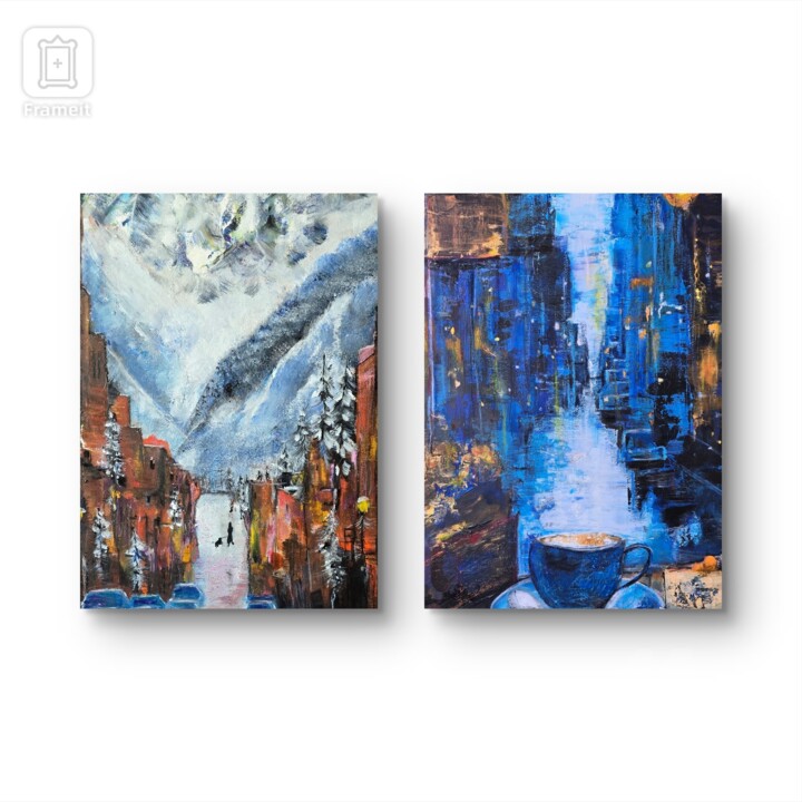 Malarstwo zatytułowany „Usa trip” autorstwa Ewa Mościszko, Oryginalna praca, Akryl