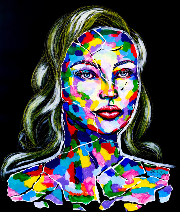 Painting titled "The Light Beneath t…" by Tatsiana Yelistratava, Original Artwork, Acrylic