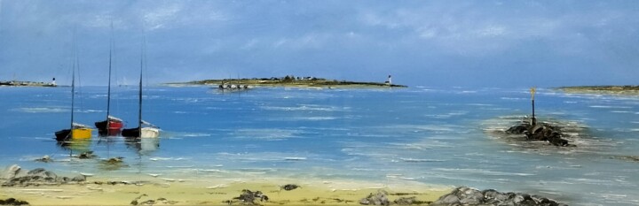 Peinture intitulée "Bretagne 2512" par Patrice Butel, Œuvre d'art originale, Huile Monté sur Châssis en bois