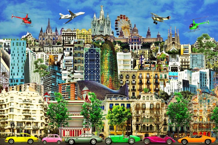 "Barcelonne Passeig…" başlıklı Dijital Sanat Gaudi .C tarafından, Orijinal sanat, 2D Dijital Çalışma