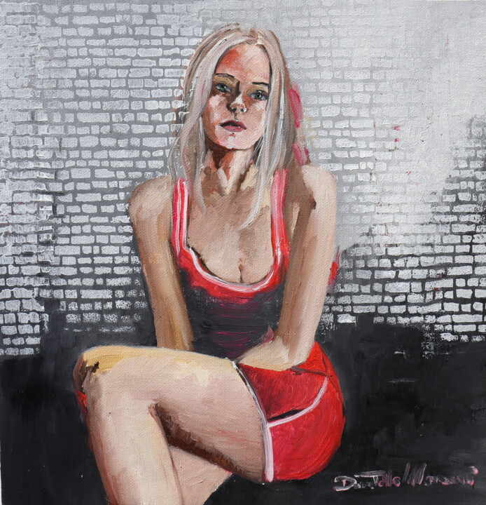 Pintura intitulada "Attesa I" por Donatella Marraoni, Obras de arte originais, Óleo