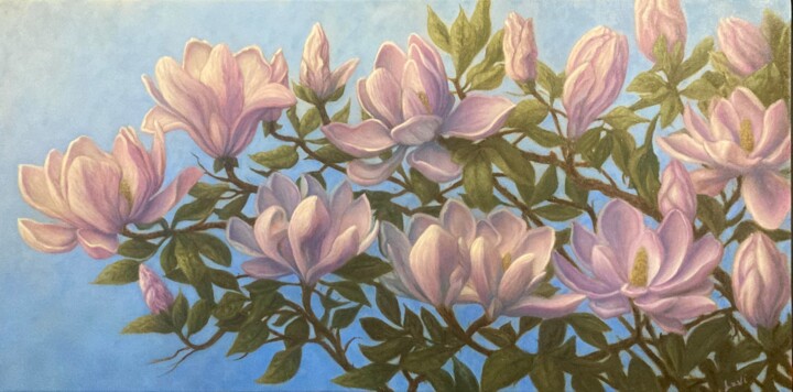 Pintura intitulada "Rami" por Laura Vincelli, Obras de arte originais, Óleo Montado em Armação em madeira