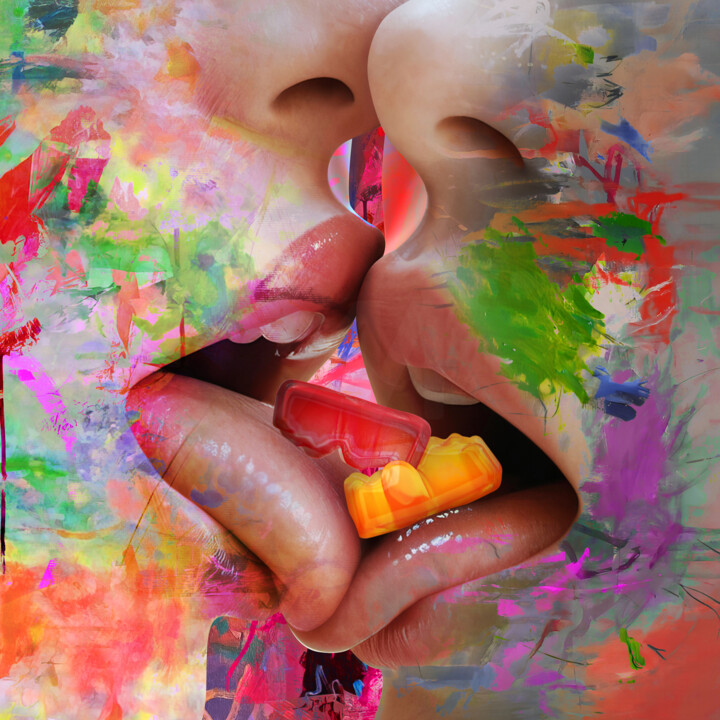 "Gummyes" başlıklı Dijital Sanat José Luis Guerrero tarafından, Orijinal sanat, Dijital Kolaj