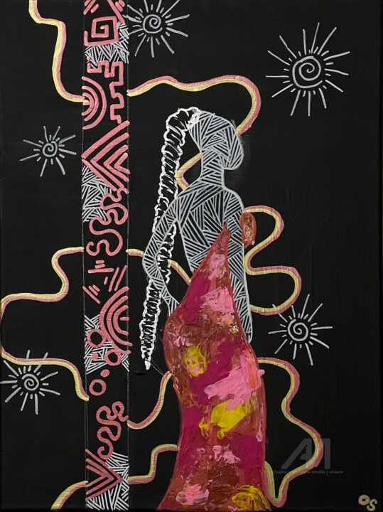 Painting,  17.7x13.8 in 