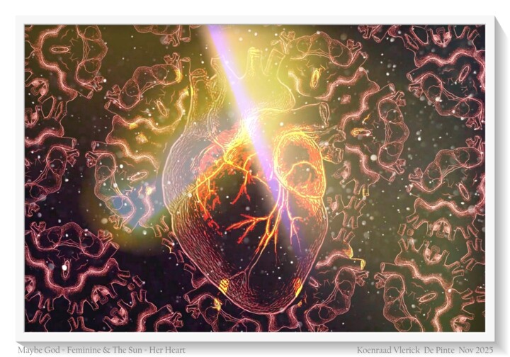 "Maybe God = Feminin…" başlıklı Dijital Sanat Koen Vlerick tarafından, Orijinal sanat, 2D Dijital Çalışma