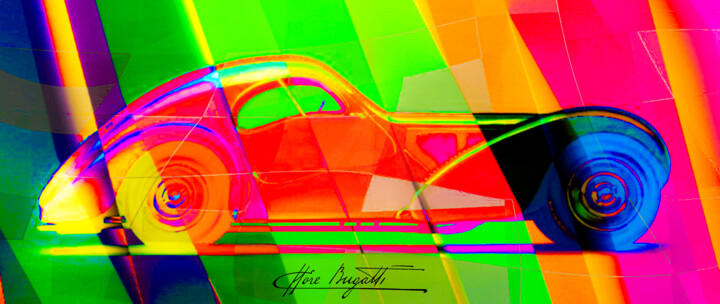 "Bugatti-type-57sc-a…" başlıklı Dijital Sanat Gaudi .C tarafından, Orijinal sanat, 2D Dijital Çalışma