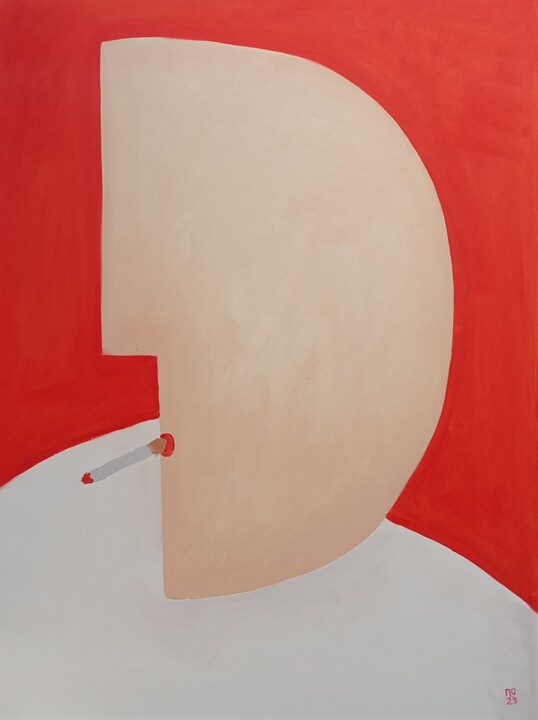 Schilderij getiteld "red abstract artwor…" door Pavlo Ponomarenko, Origineel Kunstwerk, Olie