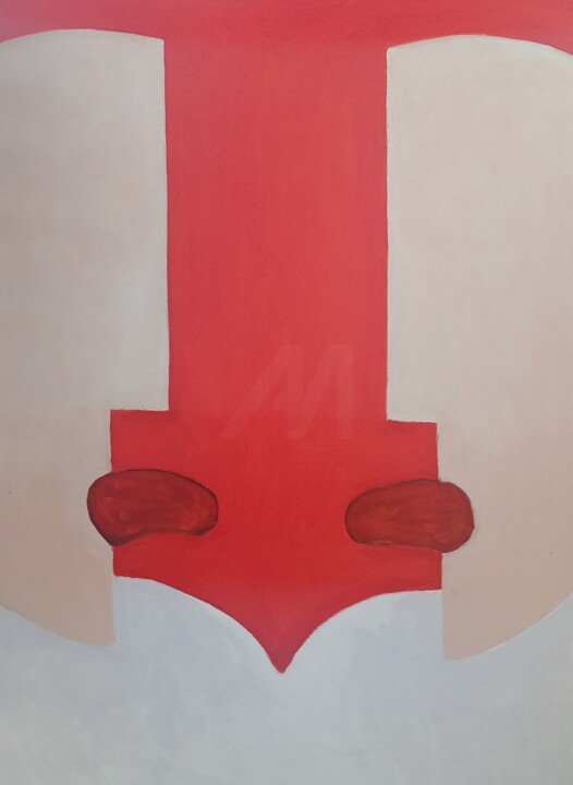 Schilderij getiteld "Red abstraction art…" door Pavlo Ponomarenko, Origineel Kunstwerk, Olie