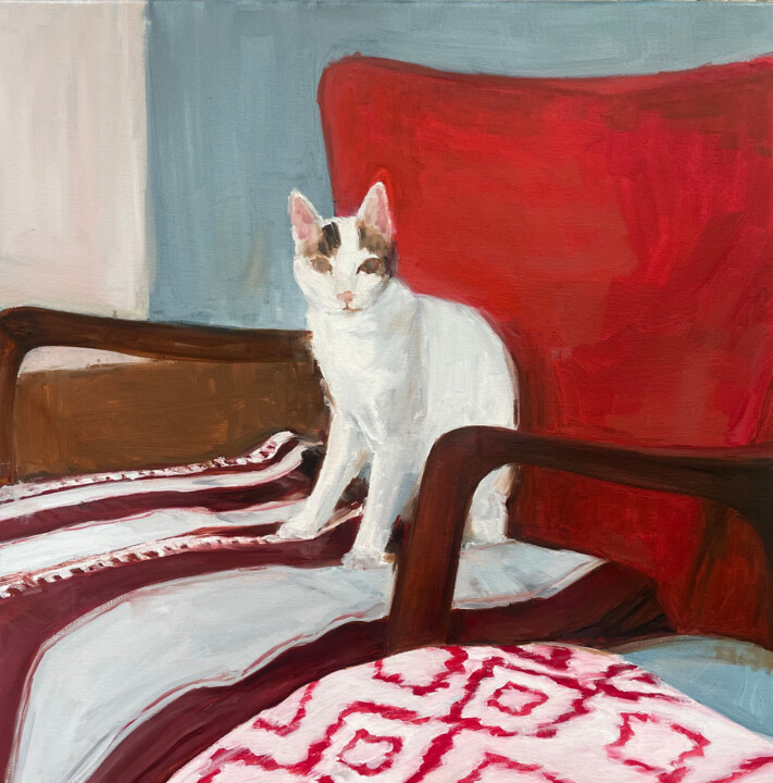 "cozy rustical" başlıklı Tablo Elina Evstig tarafından, Orijinal sanat, Petrol Ahşap Sedye çerçevesi üzerine monte edilmiş