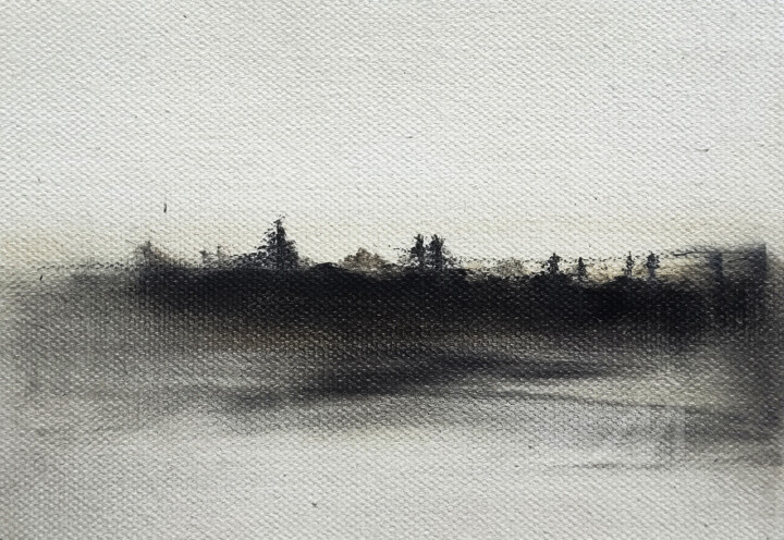 Malarstwo zatytułowany „Pejzaż 1” autorstwa Maja Gajewska, Oryginalna praca, Olej