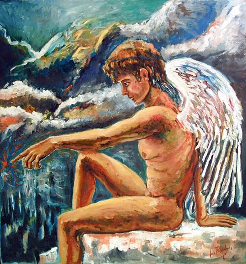 TESTAMENT MYSTIQUE (ARTPRICE, AKOUN) 绘画, 47.2x47.2 in