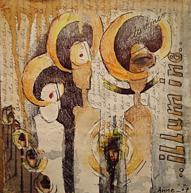 「illuminés」というタイトルの絵画 Human Expressionによって, オリジナルのアートワーク
