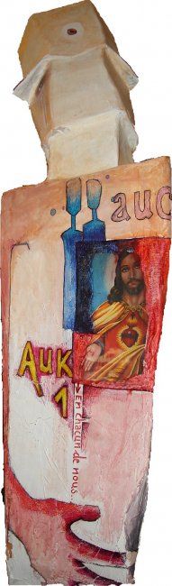 「auk1 (de face)」というタイトルの絵画 Human Expressionによって, オリジナルのアートワーク