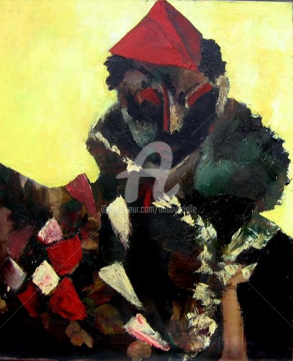 Peinture intitulée "clown" par Noëlle Dauby, Œuvre d'art originale