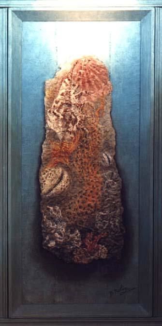 Painting titled "Empreinte océane" by B. Rolin, Original Artwork