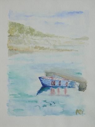 Peinture intitulée "Presqu'ile de Giens" par Nathalie Torrents, Œuvre d'art originale