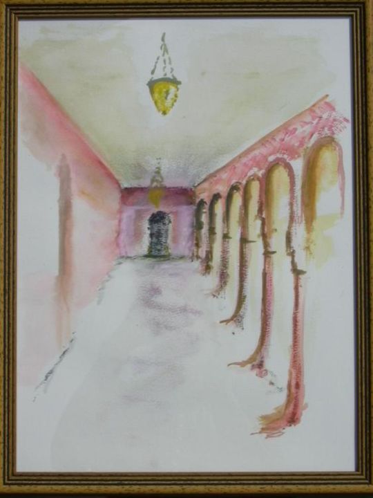 Peinture intitulée "Essai Pueblos Espag…" par Nathalie Torrents, Œuvre d'art originale