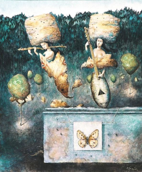 Painting titled "requiem" by Peter Marcek, Original Artwork