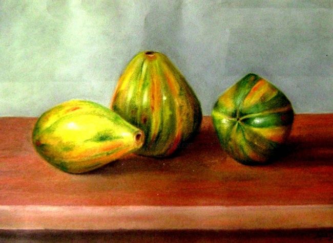Painting titled "Bodegón" by Luis Fernando López, Original Artwork