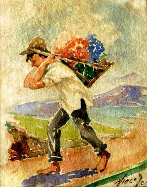 Painting titled "Silletero" by Luís Eduardo Vieco, Original Artwork