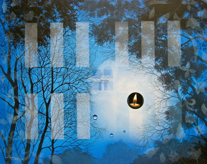 Painting titled ""EN LA FRESCURA DEL…" by Ramce, Original Artwork, Acrylic