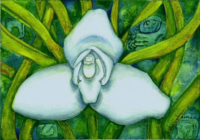 Painting titled "Monja Blanca" by Artwench, Original Artwork
