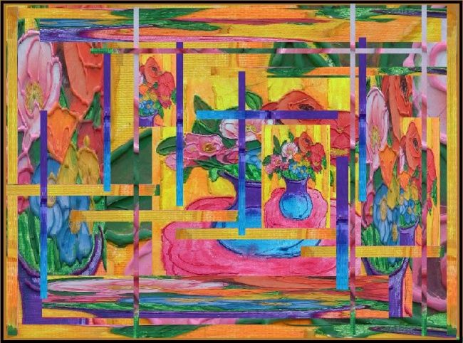 Digital Arts titled "Parlor Flowers Coll…" by Connie M., Original Artwork