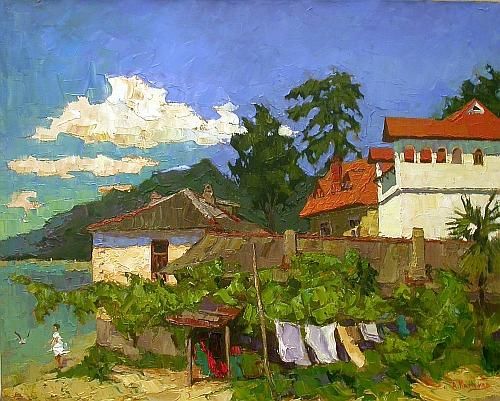Painting titled ""In Crimea"" by Alexey Kamenev, Original Artwork