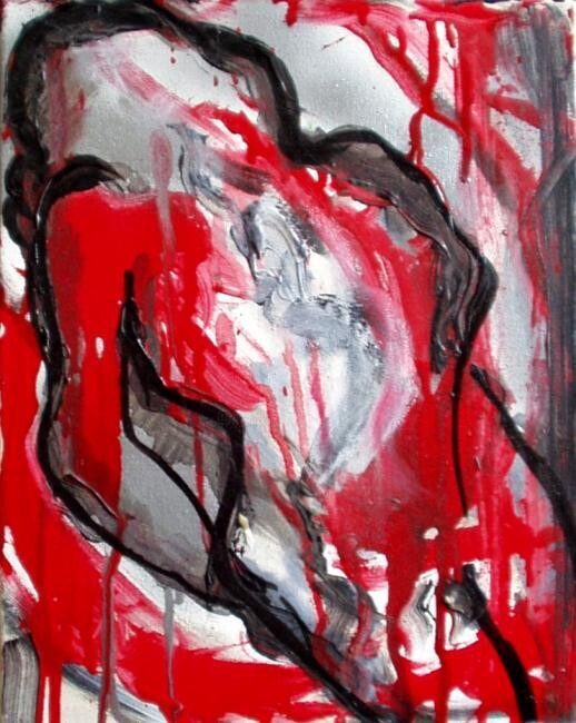 Peinture intitulée "Sang femme, ca va m…" par Edith Bos Boyer (EDITH DONC), Œuvre d'art originale, Acrylique
