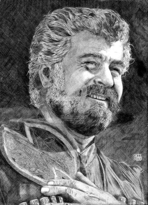 Drawing titled "dogri 1" by Mego, Original Artwork, Ballpoint pen