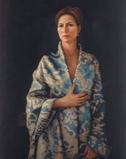 Malarstwo zatytułowany „Self-portrait 'Rust…” autorstwa Ellen De Groot, Oryginalna praca, Olej