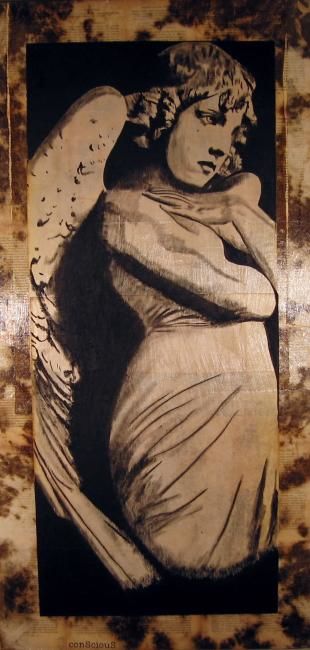 Collages intitulée "conscious" par Danny Hughes, Œuvre d'art originale