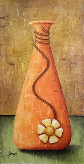 Painting titled "Barro Metal y Perga…" by Juan Carlos Bonilla, Original Artwork