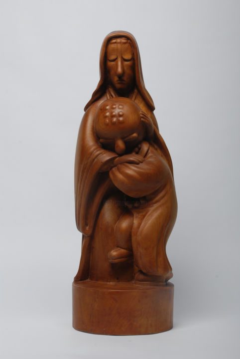 Sculptuur getiteld "my love" door Liuwei, Origineel Kunstwerk, Hout
