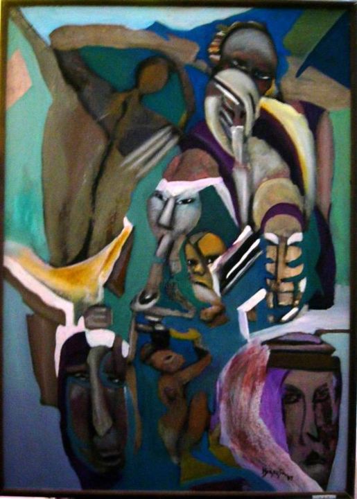 Ζωγραφική με τίτλο "twilight of myths" από Markosa, Αυθεντικά έργα τέχνης